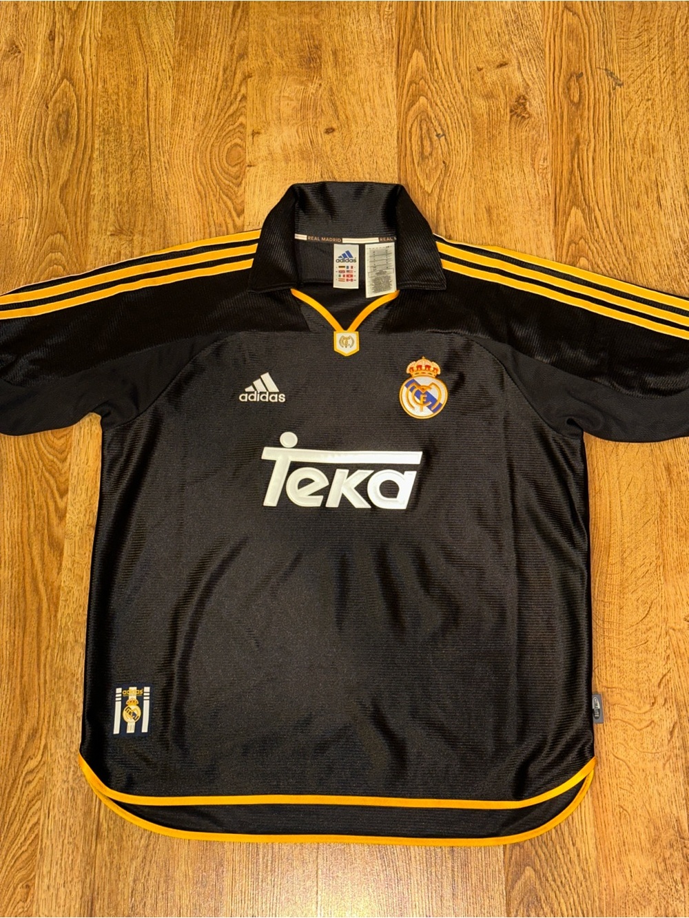 Adidas Real Madrid 99/00 Away Jersey Black Soccer Football Shirt Men’s Small